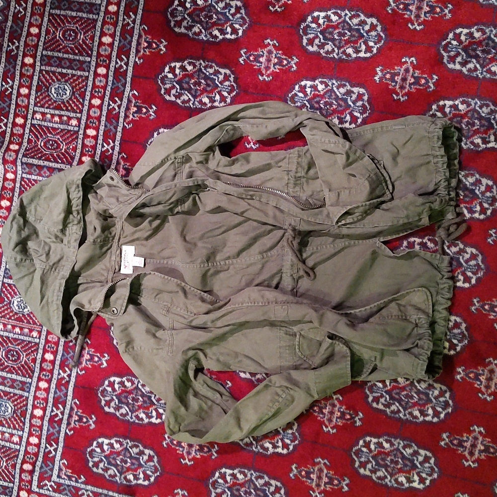 Olive cargo jacket
